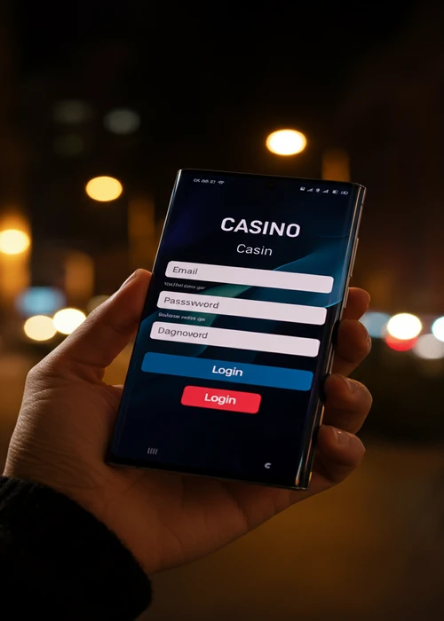 Formulario de inicio de sesión de Monsterwin Casino, ilustrando los campos para email/teléfono, contraseña y el botón 'Entrar', listo para acceder.