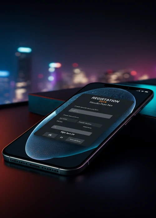 Interfaz clara del formulario de registro de Monsterwin, con campos para introducir datos personales y crear una nueva cuenta segura.